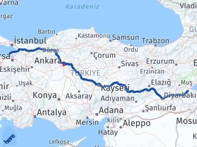 Bitlis Armutlu Yalova Arası Kaç Km - Yol Haritası