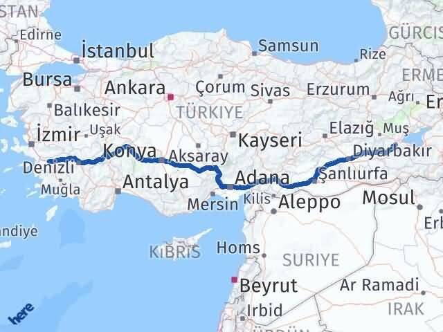 Bitlis Efeler Aydın Arası Kaç Km - Yol Haritası