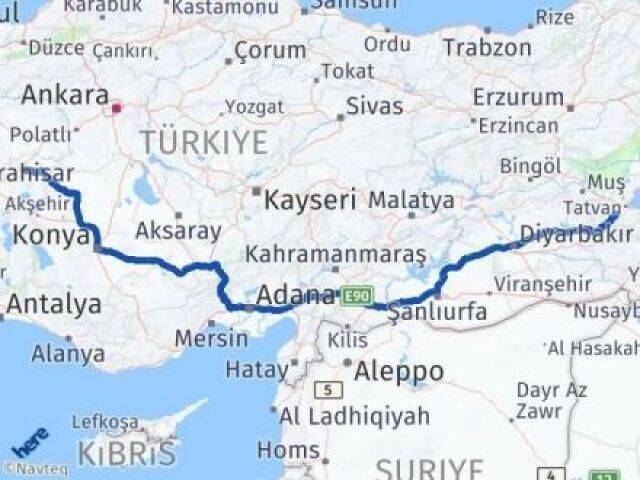 Bitlis Emirdağ Afyonkarahisar Arası Kaç Km - Yol Haritası