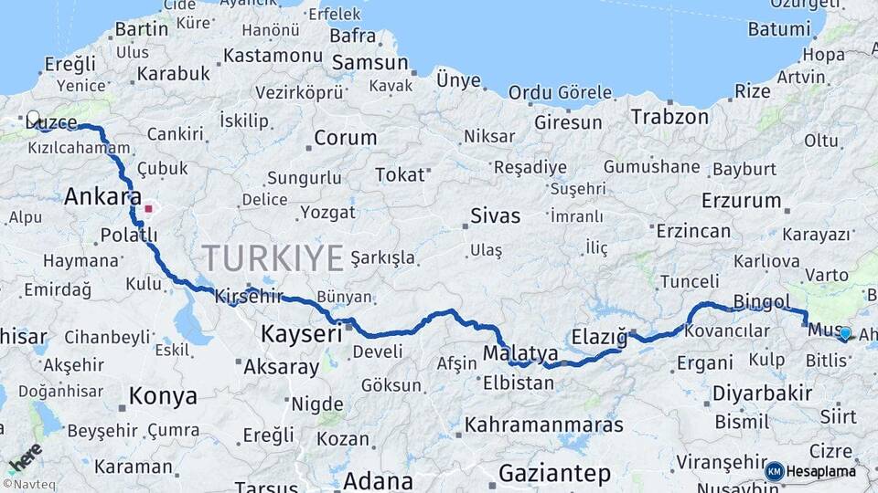 Bitlis Güroymak Veysel Karani Siirt Arası Kaç Km - Yol Haritası