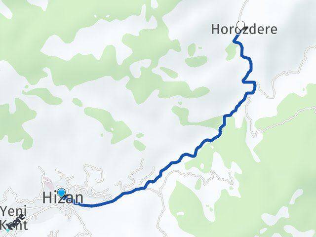 Bitlis Hizan Horozdere Hizan Arası Kaç Km - Yol Haritası