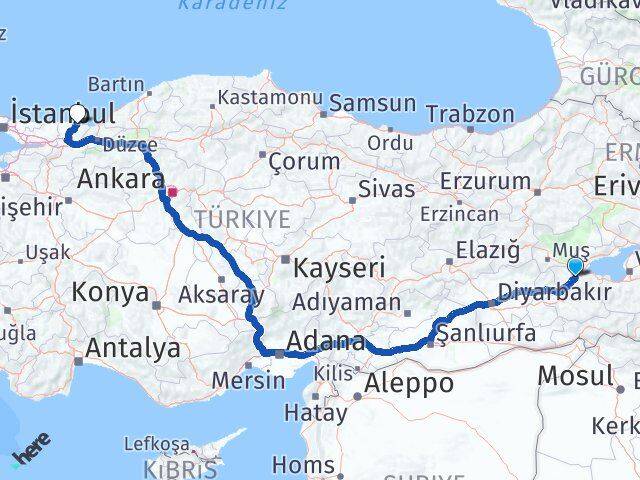 Bitlis Karasu Sakarya Arası Kaç Km - Yol Haritası