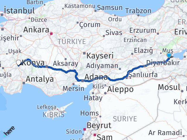 Bitlis Keçiborlu Isparta Arası Kaç Km - Yol Haritası