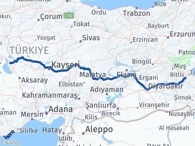 Bitlis Şereflikoçhisar Ankara Arası Kaç Km - Yol Haritası