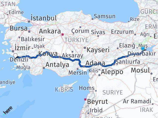 Bitlis Söke Aydın Arası Kaç Km - Yol Haritası