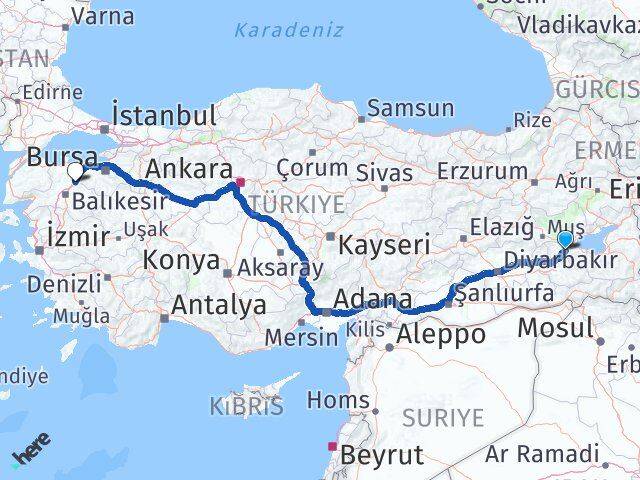 Bitlis Susurluk Balıkesir Arası Kaç Km - Yol Haritası