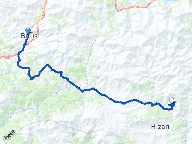 Bitlis Yoğurtlu Hizan Arası Kaç Km - Yol Haritası