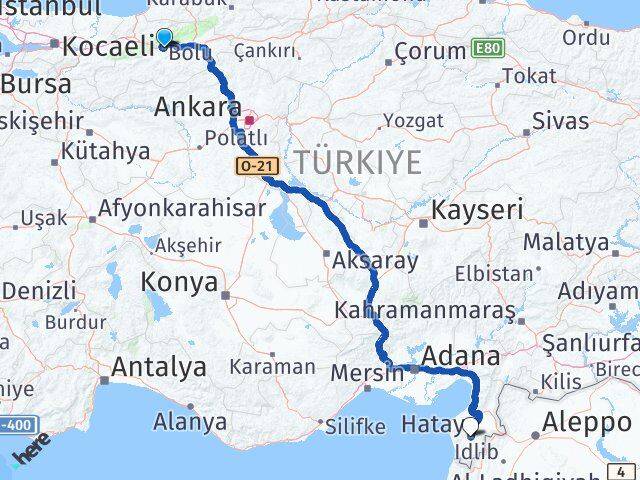 Bolu Antakya Hatay Arası Kaç Km - Yol Haritası