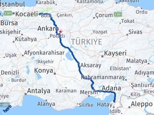 Bursa Antakya Arasi Kac Km Saat