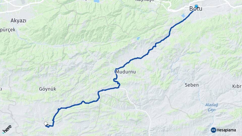 Bolu Himmetoğlu Göynük Arası Kaç Km - Yol Haritası