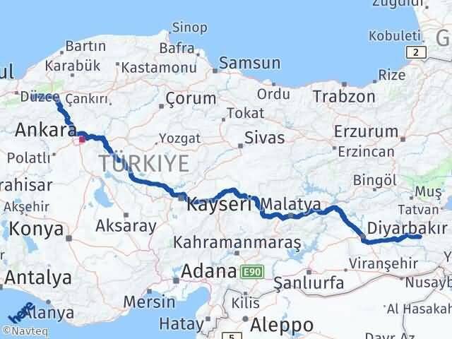 Bolu Kurtalan Siirt Arası Kaç Km - Yol Haritası