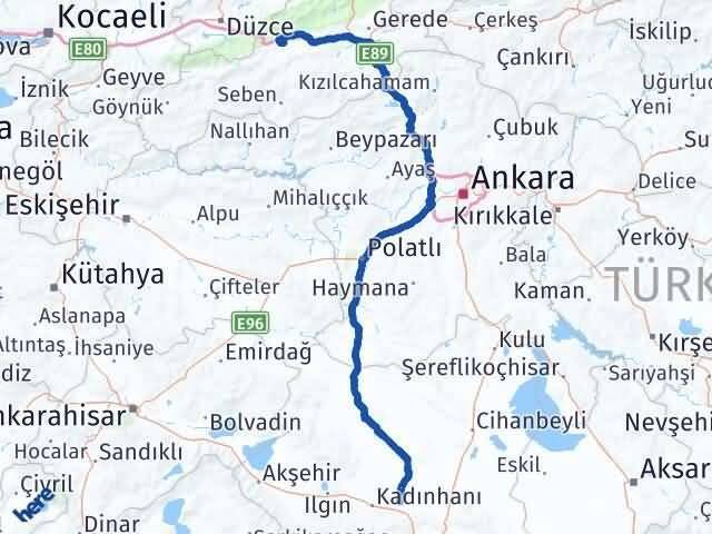 Bolu Sarayönü Konya Arası Kaç Km - Yol Haritası