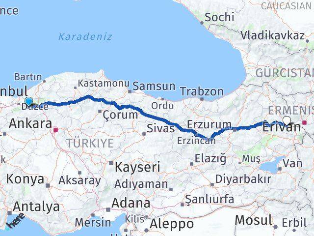 Bolu Tuzluca Iğdır Arası Kaç Km - Yol Haritası