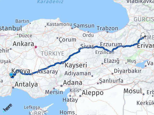 Burdur Ağlasun Kars Arası Kaç Km - Yol Haritası