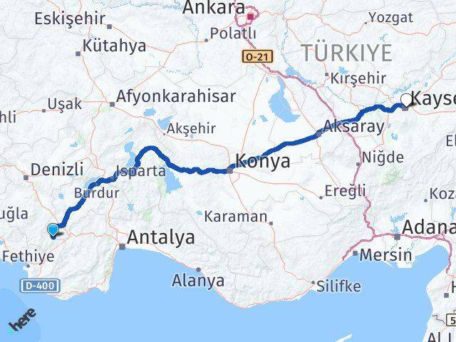 Burdur Altınyayla Kayseri Arası Kaç Km - Yol Haritası