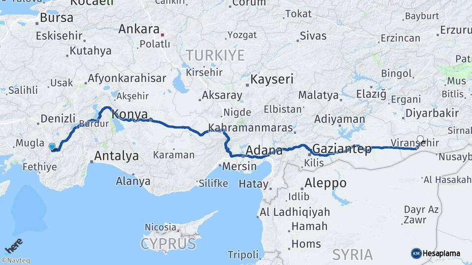 Burdur Gölhisar Mardin Arası Kaç Km - Yol Haritası