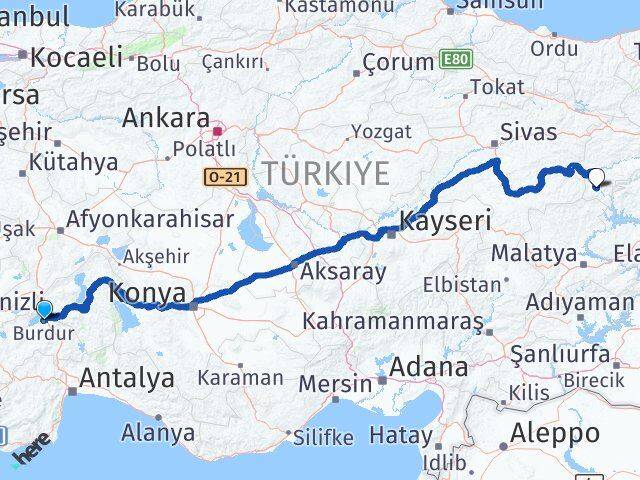 Burdur Kemaliye Erzincan Arası Kaç Saat? Yol Haritası, Yakıt, Rota ve Mesafe Hesaplama Burdur Kemaliye Erzincan Arası Kaç Km? Kaç Saat? Yol Haritası
