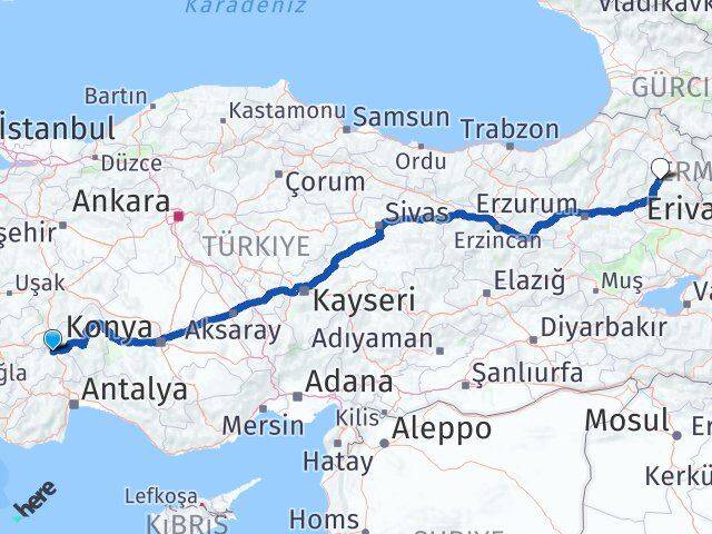 Burdur Selim Kars Arası Kaç Km - Yol Haritası