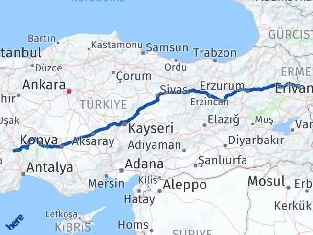 Burdur Tuzluca Iğdır Arası Kaç Km - Yol Haritası