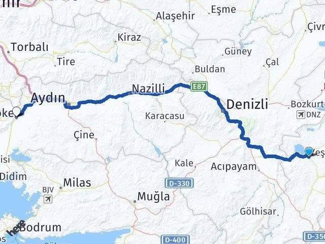 Burdur Yeşilova Söke Aydın Arası Kaç Km - Yol Haritası