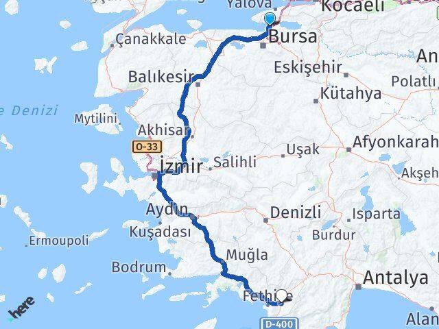 Bursa Gemlik Seydikemer Muğla Arası Kaç Saat? Yol Haritası, Yakıt, Rota ve Mesafe Hesaplama Bursa Gemlik Seydikemer Muğla Arası Kaç Km? Kaç Saat? Yol Haritası