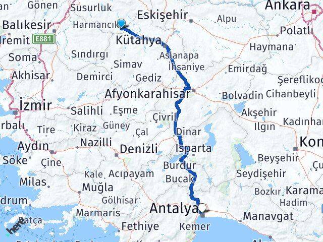 Bursa Harmancık Muratpaşa Antalya Arası Kaç Saat? Yol Haritası, Yakıt, Rota ve Mesafe Hesaplama Bursa Harmancık Muratpaşa Antalya Arası Kaç Km? Kaç Saat? Yol Haritası