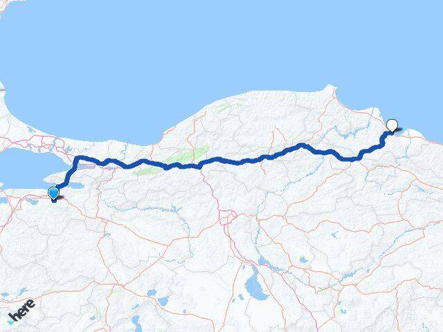 Bursa İlkadım Samsun Arası Kaç Km - Yol Haritası