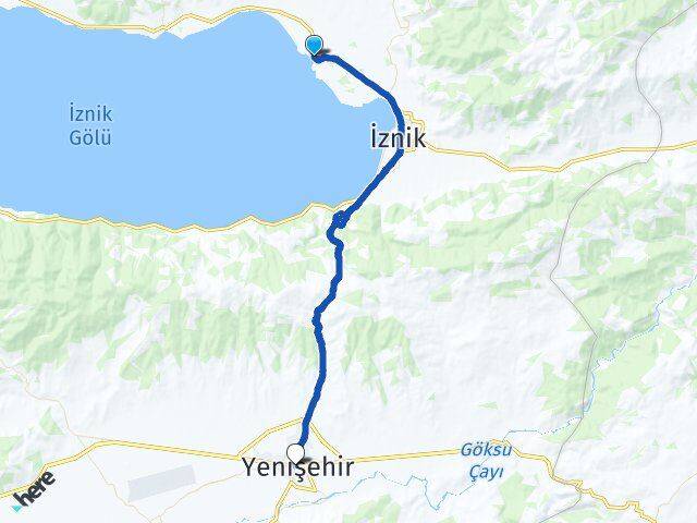 Bursa İznik Çakırca Yenişehir Arası Kaç Km - Yol Haritası