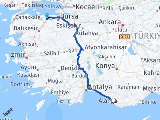 Bursa Karacabey Gazipaşa Antalya Arası Kaç Saat? Yol Haritası, Yakıt, Rota ve Mesafe Hesaplama Bursa Karacabey Gazipaşa Antalya Arası Kaç Km? Kaç Saat? Yol Haritası