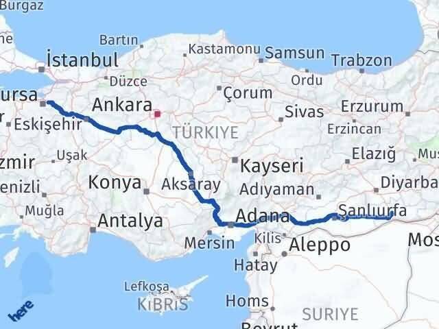 Bursa Kestel Mardin Arası Kaç Km - Yol Haritası