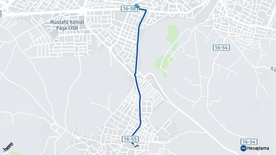 Bursa Mustafakemalpaşa Yalıntaş Mustafakemalpaşa Arası Kaç Km - Yol Haritası