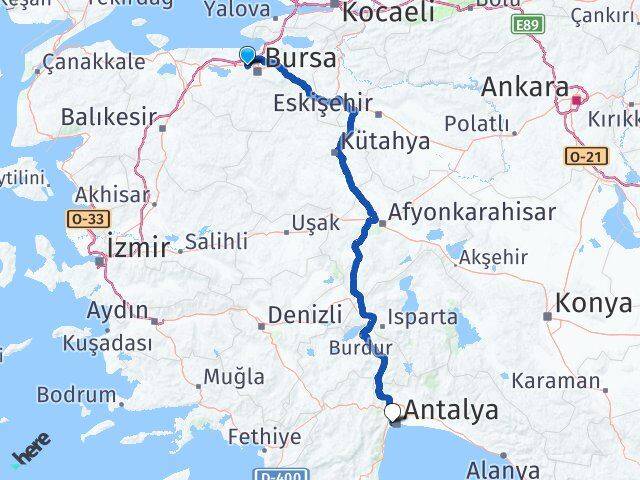 Bursa Nilüfer Konyaaltı Antalya Arası Kaç Saat? Yol Haritası, Yakıt, Rota ve Mesafe Hesaplama Bursa Nilüfer Konyaaltı Antalya Arası Kaç Km? Kaç Saat? Yol Haritası