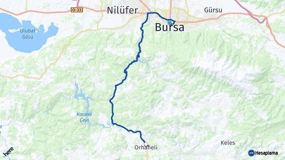 Bursa Orhaneli Arası Kaç Km - Yol Haritası
