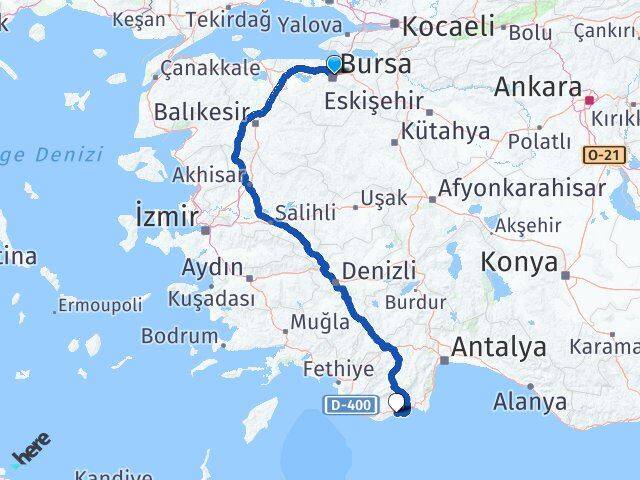 Bursa Osmangazi Demre Antalya Arası Kaç Saat? Yol Haritası, Yakıt, Rota ve Mesafe Hesaplama Bursa Osmangazi Demre Antalya Arası Kaç Km? Kaç Saat? Yol Haritası