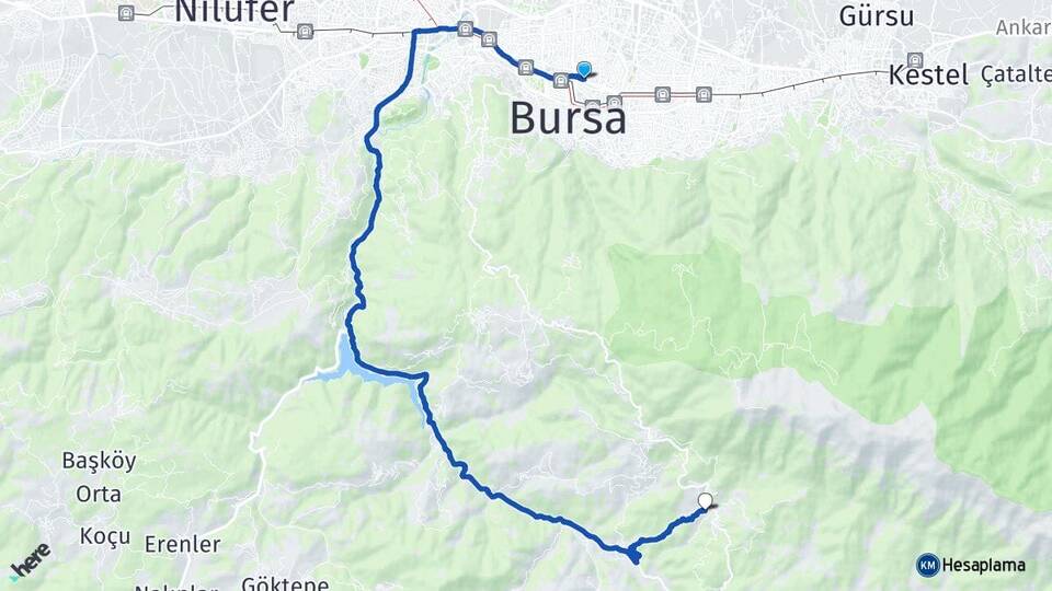 Bursa Osmangazi Soğukpınar Osmangazi Arası Kaç Km - Yol Haritası
