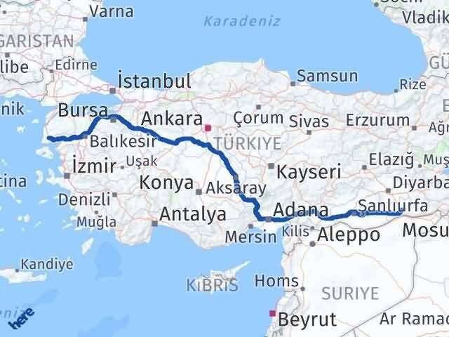 Çanakkale Ayvacık Mardin Arası Kaç Km - Yol Haritası