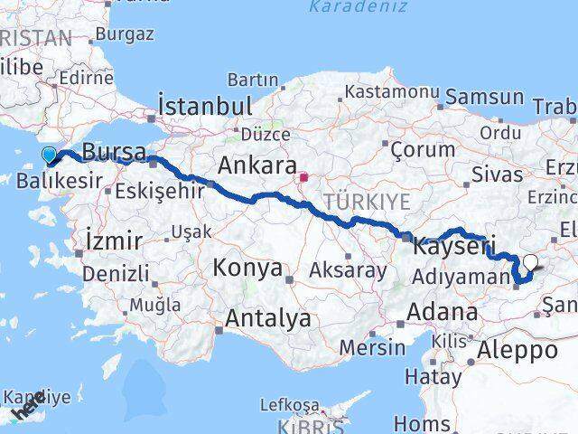 Çanakkale Sincik Adıyaman Arası Kaç Km - Yol Haritası