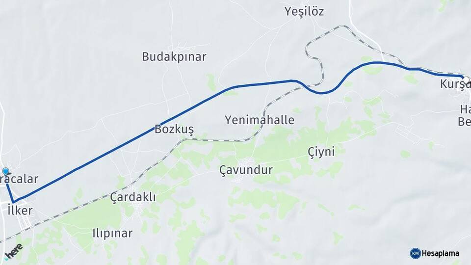 Çankırı Atkaracalar Kurşunlu Arası Kaç Km - Yol Haritası