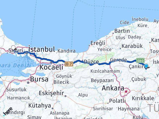 Çankırı Çatalca İstanbul Arası Kaç Saat? Yol Haritası, Yakıt, Rota ve Mesafe Hesaplama Çankırı Çatalca İstanbul Arası Kaç Km? Kaç Saat? Yol Haritası