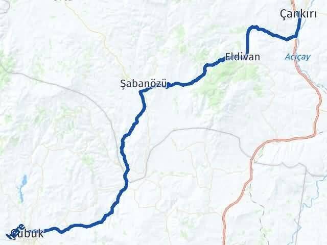 Çankırı Çubuk Ankara Arası Kaç Km - Yol Haritası