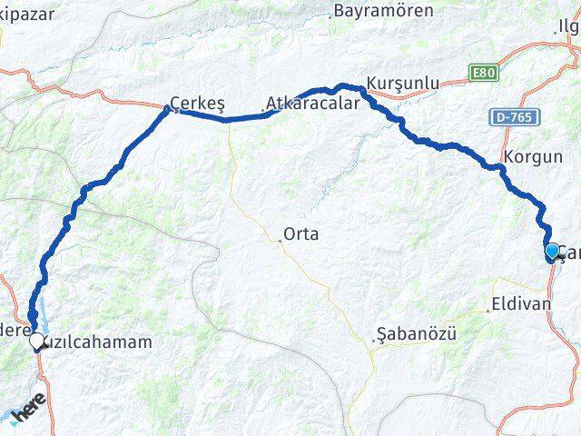 Çankırı Kızılcahamam Ankara Arası Kaç Km - Yol Haritası