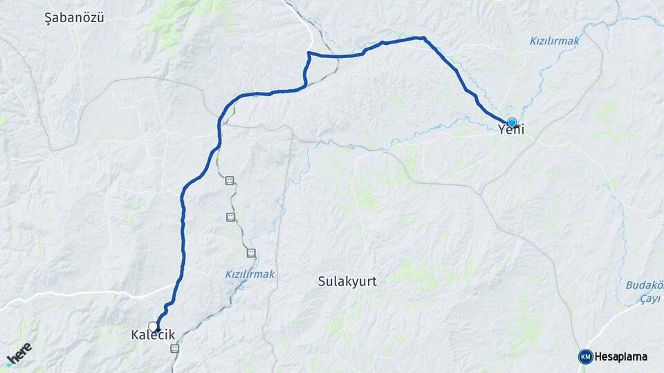 Çankırı Kızılırmak Kalecik Ankara Arası Kaç Km - Yol Haritası