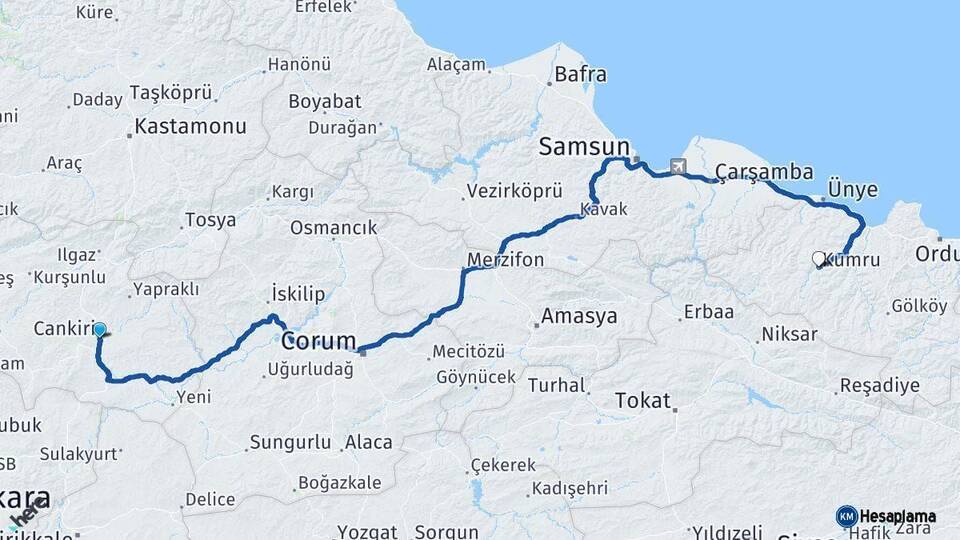 Çankırı Kumru Ordu Arası Kaç Km? - Kmhesaplama.com Arası Kaç Saat? Nerede Yol Haritası Yakıt, Rota ve Mesafe Hesaplama Çankırı Kumru Ordu Arası Kaç Km? - Kmhesaplama.com Arası Kaç Km Saat? Nerede Yol Haritası Yakıt, Rota ve Mesafe Hesaplama