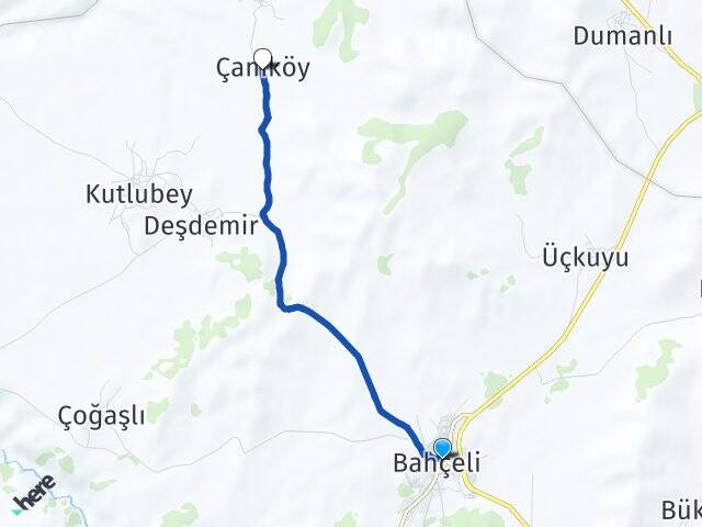 Denizli Bekilli Çamköy Bekilli Arası Kaç Km - Yol Haritası