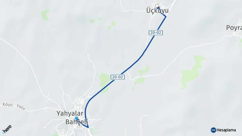 Denizli Bekilli Üçkuyu Bekilli Arası Kaç Km - Yol Haritası