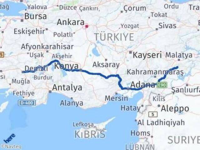 Denizli Çelikhan Adıyaman Arası Kaç Km - Yol Haritası