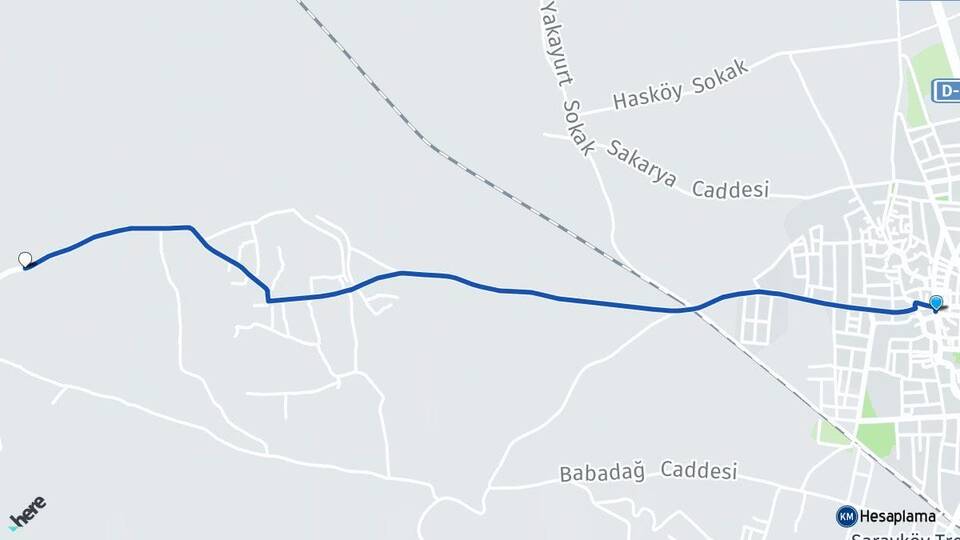 Denizli Sarayköy Hasköy Sarayköy Arası Kaç Km - Yol Haritası