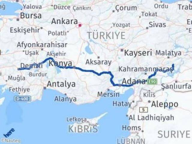 Denizli Sincik Adıyaman Arası Kaç Km - Yol Haritası