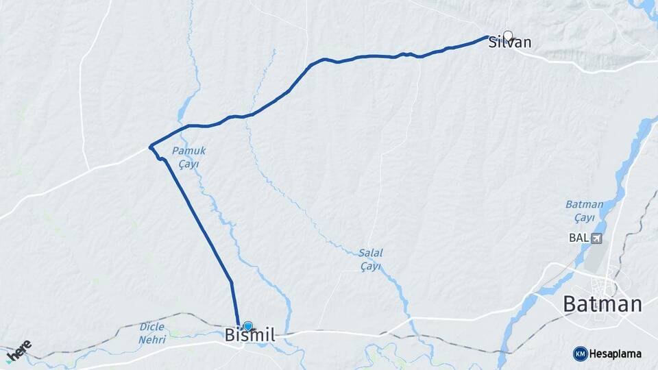 Diyarbakır Bismil Silvan Arası Kaç Km - Yol Haritası