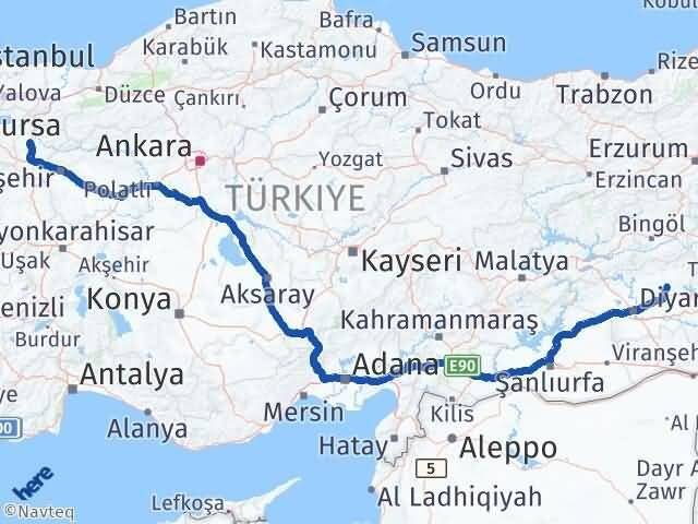 Diyarbakır Hazro Bilecik Arası Kaç Km - Yol Haritası